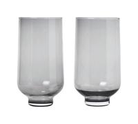 Blomus Flow Smoke vidrio alto 400 ml 2 piezas