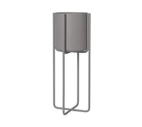blomus Kena Maceta con base S h55 cm Ø22 cm Steel gray (gris oscuro)