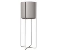 blomus Maceta con base Kena M h80.5 cm Ø29 cm Mourning dove (gris claro)