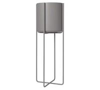 blomus Maceta con base Kena M h80.5 cm Ø29 cm Steel gray (gris oscuro)