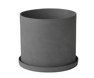 blomus - Maceta Nona tamaño S, Tono Gris Suave, Accesorio Elegante para el hogar, Color Peltre (65974)