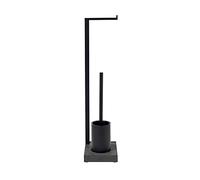 Blomus Menoto - Botón para Inodoro, Color Negro | Hecho de acero y polystone. Dimensiones: 20 x 15 x 63,5 cm