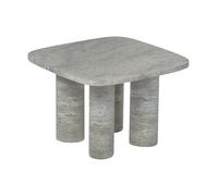 blomus Mesa auxiliar Volos S. 52x52 cm Travertino Plateado