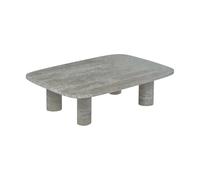 blomus Mesa de centro Volos L. 100x70 cm Travertino Plata