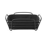 Blomus Panera Elara L de acero pulverizado, color negro, bolsa de tela de algodón, diseño moderno y moderno, versátil, aspecto exclusivo (alto x ancho x profundo: 9,5 x 25 x 25 cm, negro, 63872)