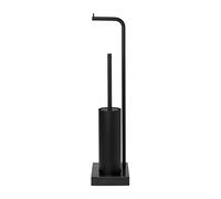 blomus Portarrollos para papel higiénico y portaescobillas baño Modo negro