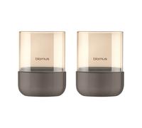 blomus Portavelas Calma Ø7 cm. set de 2 Burned Metal-metallic finish