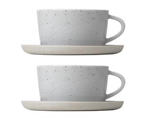 blomus Set de 2 taza de té y platillo Sablo 25 loud