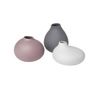 blomus Set de 3 jarrones Nona Pewter-micro chip-bark