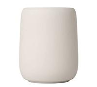 blomus -Sono- Vaso para cepillos de Dientes de cerámica, Moonbeam, Soporte para Cepillo de Dientes con Espacio para Cepillo de Dientes y Pasta de Dientes, Tacto Suave, Exclusivo Accesorio de baño