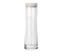 blomus -SPLASH- Jarra de agua de vidrio, Moonbeam, capacidad de 1 litro, tapa de silicona/acero inoxidable, fácil manejo, (H/B/T: 29,5 x 9 x 9 cm, color: Moonbeam, 63780)