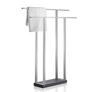 Blomus Toallero Menoto en Plata, Piedra, Acero Mate, 16 x 75 x 90 cm