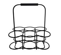 blomus -WIRES- Cesta para botellas, elegante tono negro, práctico ayudante doméstico para hasta 6 botellas, color negro (64244)