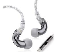 BLON BL-mini Auriculares intrauditivos HiFi en auriculares 6mm controlador dinámico con 0.78mm 2pin, cable desmontable (con micrófono, pistola)