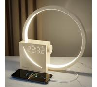 blonbar Lámpara De Cabecera De 10w Con Función De Carga Usb, Luz Despertador Con Control Táctil Regulable Para Ayudar a Dormir a Bebés Y Adultos, Luz Nocturna de 3 Niveles de Brillo (Minimalista)