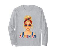 Blond Armenian Girl Armenia Flag Armenian Girlfriend Wife Manga Larga