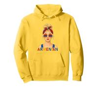 Blond Armenian Girl Armenia Flag Armenian Girlfriend Wife Sudadera con Capucha