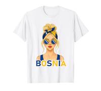Blond Bosnian Girl Bosnia Flag Bosnian Girlfriend Wife Camiseta