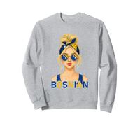 Blond Bosnian Girl Bosnia Flag Bosnian Girlfriend Wife Sudadera