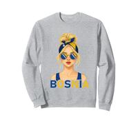 Blond Bosnian Girl Bosnia Flag Bosnian Girlfriend Wife Sudadera