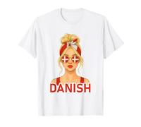 Blond Danish Girl Denmark Flag Danish Girlfriend Wife Camiseta