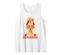 Blond Danish Girl Denmark Flag Danish Girlfriend Wife Camiseta sin Mangas
