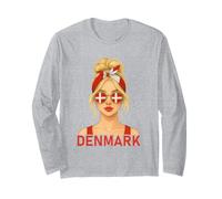 Blond Danish Girl Denmark Flag Danish Girlfriend Wife Manga Larga