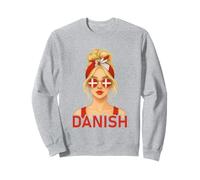 Blond Danish Girl Denmark Flag Danish Girlfriend Wife Sudadera