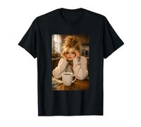 Blond Doll Smoking Aesthetic Art Coffee Time Morning Mood Camiseta