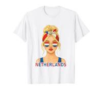 Blond Dutch Girl Netherlands Flag Dutch Girlfriend Wife Camiseta