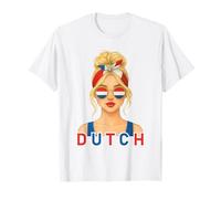 Blond Dutch Girl Netherlands Flag Dutch Girlfriend Wife Camiseta