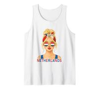 Blond Dutch Girl Netherlands Flag Dutch Girlfriend Wife Camiseta sin Mangas