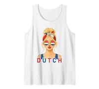 Blond Dutch Girl Netherlands Flag Dutch Girlfriend Wife Camiseta sin Mangas