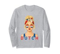 Blond Dutch Girl Netherlands Flag Dutch Girlfriend Wife Manga Larga