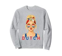 Blond Dutch Girl Netherlands Flag Dutch Girlfriend Wife Sudadera