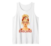 Blond English Girl England Flag English Girlfriend Wife Camiseta sin Mangas