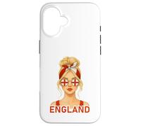 Blond English Girl England Flag English Girlfriend Wife Carcasa para iPhone 16