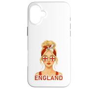 Blond English Girl England Flag English Girlfriend Wife Carcasa para iPhone 16 Plus