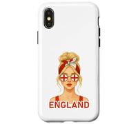 Blond English Girl England Flag English Girlfriend Wife Carcasa para iPhone X/XS