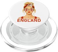 Blond English Girl England Flag English Girlfriend Wife PopSockets PopGrip para MagSafe