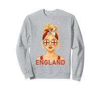 Blond English Girl England Flag English Girlfriend Wife Sudadera