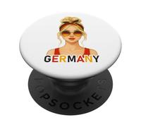 Blond German Girl Germany Flag German Girlfriend Wife PopSockets PopGrip Adhesivo