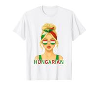Blond Hungarian Girl Hungary Flag Hungarian Girlfriend Wife Camiseta