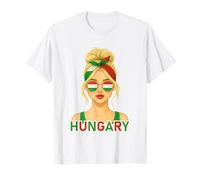 Blond Hungarian Girl Hungary Flag Hungarian Girlfriend Wife Camiseta