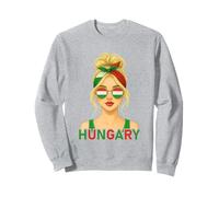 Blond Hungarian Girl Hungary Flag Hungarian Girlfriend Wife Sudadera