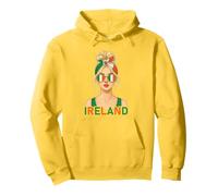 Blond Irish Girl Ireland Flag Irish Girlfriend Wife Sudadera con Capucha