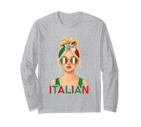Blond Italian Girl Italy Flag Italian Girlfriend Wife Manga Larga
