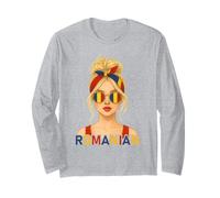Blond Romanian Girl Romania Flag Romanian Girlfriend Wife Manga Larga