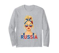 Blond Russian Girl Russia Flag Russian Girlfriend Wife Manga Larga