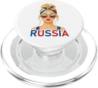 Blond Russian Girl Russia Flag Russian Girlfriend Wife PopSockets PopGrip para MagSafe